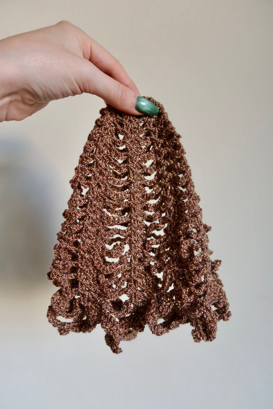 Crochet Headpiece Brown